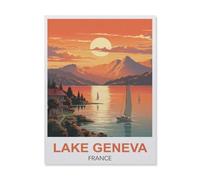 Jigsaw Puzzle 1000 Pieces for Adults,Lake Geneva, France,Teens Boys Girls Puzzles Difficult Challenging Puzzle for Party Games Kids Family Friends(50x70cm)-GN65
