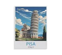 Jigsaw Puzzle 1000 Pieces for Adults，Leaning Tower of Pisa，Teens Boys Girls Puzzles Difficult Thick Sturdy Pieces Challenging Puzzle for Party Games（75x50cm）-HE8