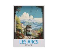 Jigsaw Puzzle 1000 Pieces for Adults，Les Arcs France，Wooden Puzzle - Unique Suitable for Teenagers and Adults（75x50cm）-HB21