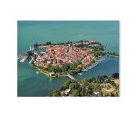 Jigsaw Puzzle 1000 Pieces for Adults，Lindau - Jewel on Lake Constance，wooden Puzzle - Unique Suitable for Teenagers and Adults（75x50cm）-AA49