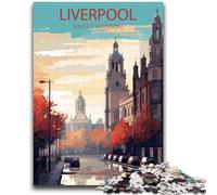 Jigsaw Puzzle 1000 Pieces for Adults Liverpool United Kingdom 1000 Pieces for Teenagers,Challenging Family Activity Games DIY Toy for Home Wall Decor Gifts (26x38cm)