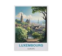 Jigsaw Puzzle 1000 Pieces for Adults，Luxembourg Europe，Large Puzzle Game Artwork for Adults Teens, Family Decorations, Unique Puzzle Gift（26x38cm）-DX82