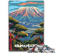 Jigsaw Puzzle 1000 Pieces for Adults Majestic Kilimanjaro 1000 Pieces for Teenagers,Enhance Love between Couples for Ages 14+ (26x38cm)