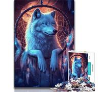 Jigsaw Puzzle 1000 Pieces for Adults Majestic Wolf 1000 Pieces for Teenagers,Challenging Family Activity Games DIY Toy for Home Wall Decor Gifts 26x38cm