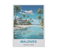 Jigsaw Puzzle 1000 Pieces for Adults,Maldives South Asia,Teens Boys Girls Puzzles Premium Quality Fun Family Challenging Puzzles for Birthday(75x50cm)-A52