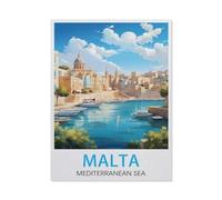Jigsaw Puzzle 1000 Pieces for Adults,Malta, Mediterranean,Teens Boys Girls Puzzles Premium Quality Fun Family Challenging Puzzles for Birthday(38x26cm)-BG27