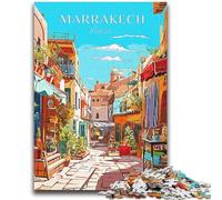 Jigsaw Puzzle 1000 Pieces for Adults Marrakech Travel 1000 Pieces for Adults,Brain Intelligence Challenge Addictive Toys for Home Decoration (26x38cm)