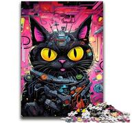 Jigsaw Puzzle 1000 Pieces for Adults Mechanical Cat Teenager Puzzles,Quiz Game Wall Decoration Unique Birthday And Xmas Gifts (75x50cm)