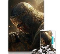 Jigsaw Puzzle 1000 Pieces for Adults Medieval Knight Warrior Painting Adult Jigsaw,learning Educational for Is Ideal As A Gift for The Whole Family 75x50cm