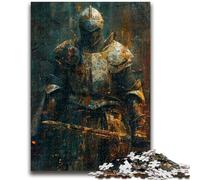 Jigsaw Puzzle 1000 Pieces for Adults Medieval Knight Warrior Painting Teenager Jigsaw,Educational Stress Relief Toy Great Gifts And Toys (50x75cm)