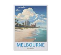 Jigsaw Puzzle 1000 Pieces for Adults，Melbourne Florida，Teens Boys Girls Puzzles Difficult Thick Sturdy Pieces Challenging Puzzle for Party Games（26x38cm）-FH88