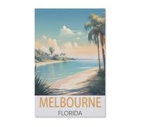 Jigsaw Puzzle 1000 Pieces for Adults,Melbourne Florida Vintage Travel Poster,Teens Boys Girls Puzzles Difficult Challenging Puzzle for Party Games Kids Family Friends 38x52cm-G69