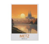Jigsaw Puzzle 1000 Pieces for Adults,Metz Moselle,Teens Boys Girls Puzzles Difficult Thick Sturdy Pieces Challenging Puzzle for Party Games(75x50cm)-GL67