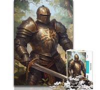 Jigsaw Puzzle 1000 Pieces for Adults Mighty Medieval Knight 1000 Pieces for Teenagers,is Ideal As Gifts for The Whole Family Suitable for And 14 (size 38x26cm)