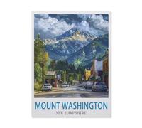 Jigsaw Puzzle 1000 Pieces for Adults，Mount Washington New Hampshire，Teens Boys Girls Puzzles Difficult Thick Sturdy Pieces Challenging Puzzle for Party Games（75x50cm）-DO46