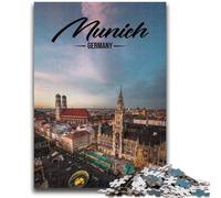Jigsaw Puzzle 1000 Pieces for Adults Munich 1000 Pieces for Adults,Brain Intelligence Challenge Addictive Toys for Home Decoration (50x75cm)