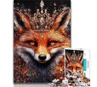 Jigsaw Puzzle 1000 Pieces for Adults Mysterious Fox 1000 Pieces for Adults,Challenging Game for The Whole for Women, Gifts for Men (size 38x26cm)