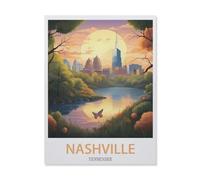 Jigsaw Puzzle 1000 Pieces for Adults，Nashville Tennessee，Teens Boys Girls Puzzles Difficult Challenging Puzzle for Party Games Kids Family Friends（26x38cm）-EI66
