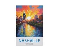 Jigsaw Puzzle 1000 Pieces for Adults，Nashville Tennessee，Teens Boys Girls Puzzles Premium Quality Fun Family Challenging Puzzles for Birthday（50x70cm）-GE68