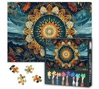 Jigsaw Puzzle 1000 Pieces for Adults Nature Spirits Art Healing Melodies Fantasy Illustration Earth Rejuvenation Mystical Landscape Challenging Puzzle for Relaxation Meditation Decor 27.5x19.7 Inches