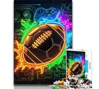 Jigsaw Puzzle 1000 Pieces for Adults Neon American Football Adult Jigsaw,learning Educational for Is Ideal As A Gift for The Whole Family 75x50cm