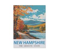 Jigsaw Puzzle 1000 Pieces for Adults,New Hampshire The Granite State,Teens Boys Girls Puzzles Premium Quality Fun Family Challenging Puzzles for Birthday(50x70cm)-EC97