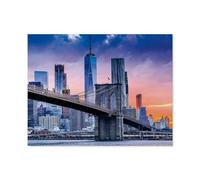 Jigsaw Puzzle 1000 Pieces for Adults，New York, from Brooklyn to Manhattan，Paper Puzzle - Unique Suitable for Teenagers and Adults（50x70cm）-A41