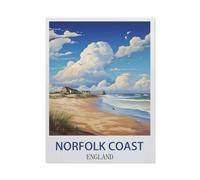 Jigsaw Puzzle 1000 Pieces for Adults，Norfolk Coast England，Teens Boys Girls Puzzles Difficult Challenging Puzzle for Party Games Kids Family Friends（50x70cm）-AC100