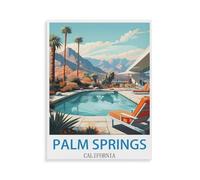 Jigsaw Puzzle 1000 Pieces for Adults，Palm Springs California，Teens Boys Girls Puzzles Difficult Thick Sturdy Pieces Challenging Puzzle for Party Games 26x38cm-W43