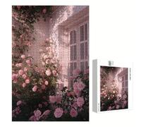 Jigsaw Puzzle 1000 Pieces for Adults - Pink & Roses - Wooden Pieces with Classic Fit & HD Print - Stress Relief Hobby & Home Decor - 75 x 50 cm - Not for Children under 14 P3#1157