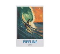 Jigsaw Puzzle 1000 Pieces for Adults,Pipeline Hawaii,Teens Boys Girls Puzzles Difficult Challenging Puzzle for Party Games Kids Family Friends(75x50cm)-GB25