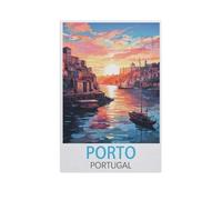 Jigsaw Puzzle 1000 Pieces for Adults,Porto Portugal,Large Puzzle Game Artwork for Adults Teens, Family Decorations, Unique Puzzle Gift(75x50cm)-FS81