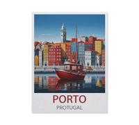 Jigsaw Puzzle 1000 Pieces for Adults，Porto Protugal，Teens Boys Girls Puzzles Difficult Challenging Puzzle for Party Games Kids Family Friends（38x26cm）-EW85