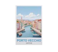Jigsaw Puzzle 1000 Pieces for Adults，Porto Vecchio Sartene，Teens Boys Girls Puzzles Difficult Thick Sturdy Pieces Challenging Puzzle for Party Games（38x26cm）-M31