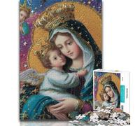 Jigsaw Puzzle 1000 Pieces for Adults Portrait of Mary The Mother Teenager Puzzles,Quiz Game Wall Decoration Unique Birthday And Xmas Gifts 26x38cm