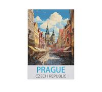 Jigsaw Puzzle 1000 Pieces for Adults，Prague Czech Republic，Teens Boys Girls Puzzles Difficult Challenging Puzzle for Party Games Kids Family Friends（75x50cm）-FR85