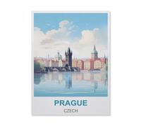 Jigsaw Puzzle 1000 Pieces for Adults，Prague Czech，Wood Puzzle - Unique Suitable for Teenagers and Adults（75x50cm）-FH100