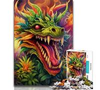 Jigsaw Puzzle 1000 Pieces for Adults Psychedelic Art Dragon 1000 Pieces for Teenagers,Birthday Present, Gifts, Wall Art for Ages 14+ 38x26cm