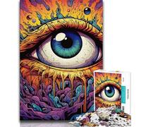 Jigsaw Puzzle 1000 Pieces for Adults Psychedelic Eyes Adult Jigsaw,learning Educational for Is Ideal As A Gift for The Whole Family 26x38cm