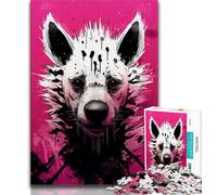 Jigsaw Puzzle 1000 Pieces for Adults Psychedelic The Hyena Adult Jigsaw,learning Educational for Is Ideal As A Gift for The Whole Family 26x38cm