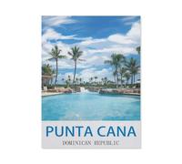 Jigsaw Puzzle 1000 Pieces for Adults，Punta Cana Dominican Republic，Teens Boys Girls Puzzles Difficult Thick Sturdy Pieces Challenging Puzzle for Party Games 26x38cm-EC8