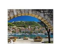 Jigsaw Puzzle 1000 Pieces for Adults,Rab, Idyllic Harbour Town on Rab Island,Teens Boys Girls Puzzles Premium Quality Fun Family Challenging Puzzles for Birthday(50x70cm)-AC52