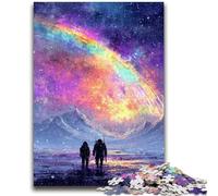 Jigsaw Puzzle 1000 Pieces for Adults Rainbow Mountains Adult Puzzles,Educational Games Home Decoration Unique Home Decor And Gifts (26x38cm)