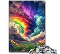 Jigsaw Puzzle 1000 Pieces for Adults Rainbow Tornado Adult Jigsaw,learning Educational for Is Ideal As A Gift for The Whole Family (75x50cm)