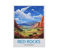 Jigsaw Puzzle 1000 Pieces for Adults,Red Rocks Colorado,Teens Boys Girls Puzzles Difficult Thick Sturdy Pieces Challenging Puzzle for Party Games(75x50cm)-W31