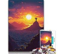 Jigsaw Puzzle 1000 Pieces for Adults Rio De Janeiro Brazil Christ 1000 Pieces for Teenagers,Challenging Family Activity Games DIY Toy for Home Wall Decor Gifts 38x26cm