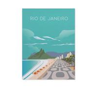 Jigsaw Puzzle 1000 Pieces for Adults，Rio de Janeiro Vintage Travel Poster，Large Puzzle Game Artwork for Adults Teens, Family Decorations, Unique Puzzle Gift（75x50cm）-AK18