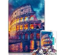 Jigsaw Puzzle 1000 Pieces for Adults Roman Colosseum at Sunset 1000 Pieces for Teenagers,Birthday Present, Gifts, Wall Art for Age 14 Years Up (size 38x26cm)