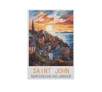 Jigsaw Puzzle 1000 Pieces for Adults,Saint John Newfoundland And Labrador,Teens Boys Girls Puzzles Premium Quality Fun Family Challenging Puzzles for Birthday(50x70cm)-FP68