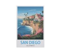 Jigsaw Puzzle 1000 Pieces for Adults,San Diego California,Large Puzzle Game Artwork for Adults Teens, Family Decorations, Unique Puzzle Gift(38x26cm)-AI5